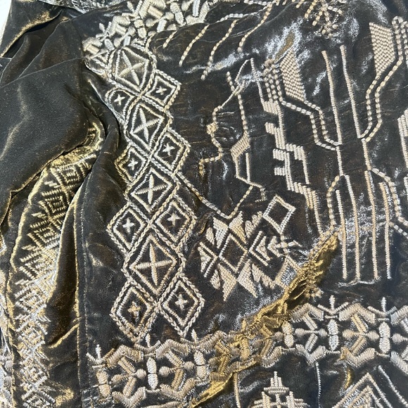 NWT Anthropologie Kyla Seo gray/pewter velour hooded open front jacket size XXL - Picture 6 of 8